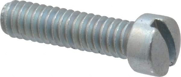 Value Collection - #5-40 UNC, 1/2" Length Under Head Slotted Drive Machine Screw - Fillister Head, Grade 2 Steel, Zinc-Plated Finish, Without Washer - Industrial Tool & Supply