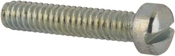 Value Collection - #5-40 UNC, 5/8" Length Under Head Slotted Drive Machine Screw - Fillister Head, Grade J82 Steel, Zinc-Plated Finish, Without Washer - Industrial Tool & Supply
