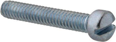 Value Collection - #5-40 UNC, 3/4" Length Under Head Slotted Drive Machine Screw - Fillister Head, Grade J82 Steel, Zinc-Plated Finish, Without Washer - Industrial Tool & Supply