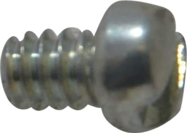 Value Collection - #6-32 UNC, 3/16" Length Under Head Slotted Drive Machine Screw - Fillister Head, Grade J82 Steel, Zinc-Plated Finish, Without Washer - Industrial Tool & Supply
