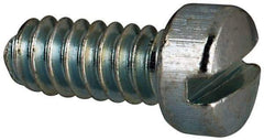 Value Collection - #6-32 UNC, 5/16" Length Under Head Slotted Drive Machine Screw - Fillister Head, Grade J82 Steel, Zinc-Plated Finish, Without Washer - Industrial Tool & Supply