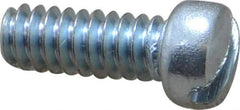 Value Collection - #6-32 UNC, 3/8" Length Under Head Slotted Drive Machine Screw - Fillister Head, Grade 2 Steel, Zinc-Plated Finish, Without Washer - Industrial Tool & Supply