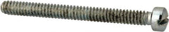 Value Collection - #6-32 UNC, 1-1/2" Length Under Head Slotted Drive Machine Screw - Fillister Head, Grade J82 Steel, Zinc-Plated Finish, Without Washer - Industrial Tool & Supply