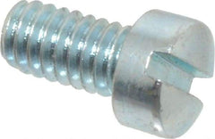 Value Collection - #8-32 UNC, 5/16" Length Under Head Slotted Drive Machine Screw - Fillister Head, Grade J82 Steel, Zinc-Plated Finish, Without Washer - Industrial Tool & Supply
