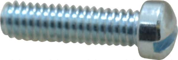 Value Collection - #8-32 UNC, 5/8" Length Under Head Slotted Drive Machine Screw - Fillister Head, Grade 2 Steel, Zinc-Plated Finish, Without Washer - Industrial Tool & Supply