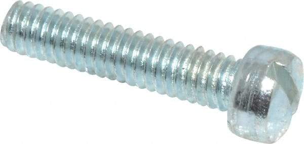 Value Collection - #8-32 UNC, 3/4" Length Under Head Slotted Drive Machine Screw - Fillister Head, Grade 2 Steel, Zinc-Plated Finish, Without Washer - Industrial Tool & Supply