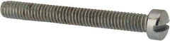 Value Collection - #8-32 UNC, 1-1/2" Length Under Head Slotted Drive Machine Screw - Fillister Head, Grade J82 Steel, Zinc-Plated Finish, Without Washer - Industrial Tool & Supply