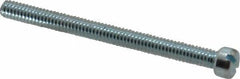 Value Collection - #8-32 UNC, 2" Length Under Head Slotted Drive Machine Screw - Fillister Head, Grade J82 Steel, Zinc-Plated Finish, Without Washer - Industrial Tool & Supply