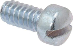 Value Collection - #10-24 UNC, 3/8" Length Under Head Slotted Drive Machine Screw - Fillister Head, Grade 2 Steel, Zinc-Plated Finish, Without Washer - Industrial Tool & Supply