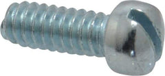 Value Collection - #10-24 UNC, 1/2" Length Under Head Slotted Drive Machine Screw - Fillister Head, Grade 2 Steel, Zinc-Plated Finish, Without Washer - Industrial Tool & Supply