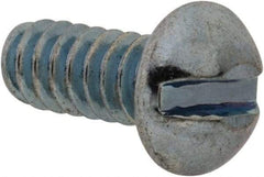 Value Collection - #10-24 UNC, 5/8" Length Under Head Slotted Drive Machine Screw - Fillister Head, Grade J82 Steel, Zinc-Plated Finish, Without Washer - Industrial Tool & Supply