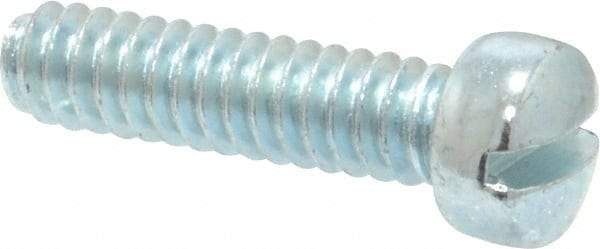 Value Collection - #10-24 UNC, 3/4" Length Under Head Slotted Drive Machine Screw - Fillister Head, Grade 2 Steel, Zinc-Plated Finish, Without Washer - Industrial Tool & Supply