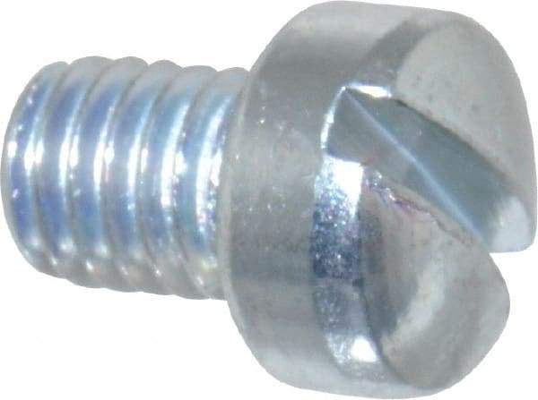 Value Collection - #10-32 UNF, 1/4" Length Under Head Slotted Drive Machine Screw - Fillister Head, Grade J82 Steel, Zinc-Plated Finish, Without Washer - Industrial Tool & Supply