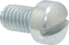 Value Collection - #10-32 UNF, 5/16" Length Under Head Slotted Drive Machine Screw - Fillister Head, Grade J82 Steel, Zinc-Plated Finish, Without Washer - Industrial Tool & Supply