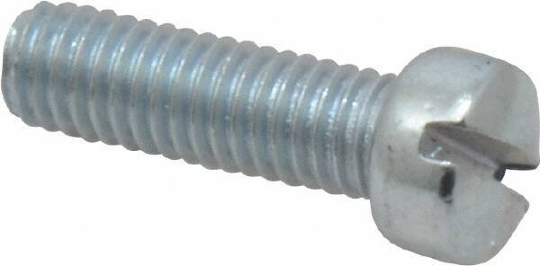 Value Collection - #10-32 UNF, 5/8" Length Under Head Slotted Drive Machine Screw - Fillister Head, Grade 2 Steel, Zinc-Plated Finish, Without Washer - Industrial Tool & Supply