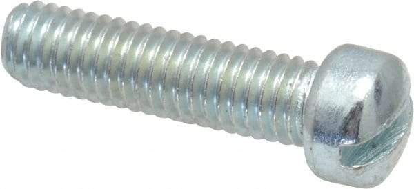 Value Collection - #10-32 UNF, 3/4" Length Under Head Slotted Drive Machine Screw - Fillister Head, Grade 2 Steel, Zinc-Plated Finish, Without Washer - Industrial Tool & Supply