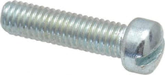 Value Collection - #10-32 UNF, 3/4" Length Under Head Slotted Drive Machine Screw - Fillister Head, Grade 2 Steel, Zinc-Plated Finish, Without Washer - Industrial Tool & Supply