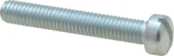 Value Collection - #10-32 UNF, 1-1/4" Length Under Head Slotted Drive Machine Screw - Fillister Head, Grade J82 Steel, Zinc-Plated Finish, Without Washer - Industrial Tool & Supply