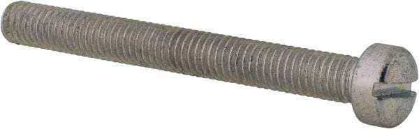 Value Collection - #10-32 UNF, 1-3/4" Length Under Head Slotted Drive Machine Screw - Fillister Head, Grade 2 Steel, Zinc-Plated Finish, Without Washer - Industrial Tool & Supply