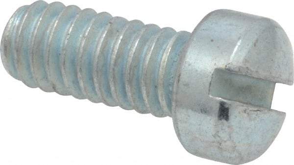 Value Collection - #12-24 UNC, 1/2" Length Under Head Slotted Drive Machine Screw - Fillister Head, Grade J82 Steel, Zinc-Plated Finish, Without Washer - Industrial Tool & Supply