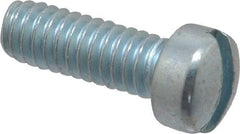 Value Collection - #12-24 UNC, 5/8" Length Under Head Slotted Drive Machine Screw - Fillister Head, Grade J82 Steel, Zinc-Plated Finish, Without Washer - Industrial Tool & Supply