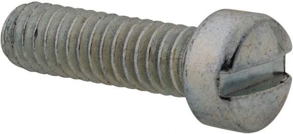 Value Collection - #12-24 UNC, 3/4" Length Under Head Slotted Drive Machine Screw - Fillister Head, Grade 2 Steel, Zinc-Plated Finish, Without Washer - Industrial Tool & Supply