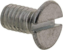 Value Collection - #12-24 UNC, 7/8" Length Under Head Slotted Drive Machine Screw - Fillister Head, Grade J82 Steel, Zinc-Plated Finish, Without Washer - Industrial Tool & Supply