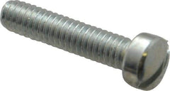 Value Collection - #12-24 UNC, 1" Length Under Head Slotted Drive Machine Screw - Fillister Head, Grade J82 Steel, Zinc-Plated Finish, Without Washer - Industrial Tool & Supply