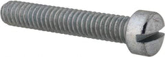 Value Collection - #12-24 UNC, 1-1/4" Length Under Head Slotted Drive Machine Screw - Fillister Head, Grade 2 Steel, Zinc-Plated Finish, Without Washer - Industrial Tool & Supply