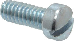Value Collection - 1/4-20 UNC, 5/8" Length Under Head Slotted Drive Machine Screw - Fillister Head, Grade 2 Steel, Zinc-Plated Finish, Without Washer - Industrial Tool & Supply