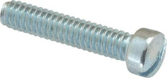 Value Collection - 1/4-20 UNC, 1-1/4" Length Under Head Slotted Drive Machine Screw - Fillister Head, Grade 2 Steel, Zinc-Plated Finish, Without Washer - Industrial Tool & Supply