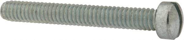 Value Collection - 1/4-20 UNC, 2" Length Under Head Slotted Drive Machine Screw - Fillister Head, Grade J82 Steel, Zinc-Plated Finish, Without Washer - Industrial Tool & Supply