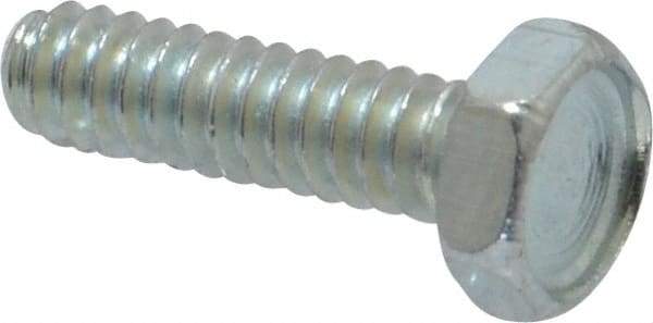 Value Collection - #6-32 UNC, 1/2" Length Under Head Hex Drive Machine Screw - Hex Head, Grade J82 Steel, Zinc-Plated Finish, Without Washer - Industrial Tool & Supply