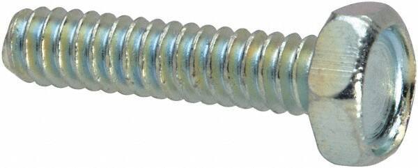 Value Collection - #6-32 UNC, 5/8" Length Under Head Hex Drive Machine Screw - Hex Head, Grade J82 Steel, Zinc-Plated Finish, Without Washer - Industrial Tool & Supply