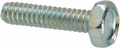 Value Collection - #6-32 UNC, 5/8" Length Under Head Hex Drive Machine Screw - Hex Head, Grade J82 Steel, Zinc-Plated Finish, Without Washer - Industrial Tool & Supply