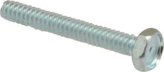 Value Collection - #6-32 UNC, 1" Length Under Head Hex Drive Machine Screw - Hex Head, Grade J82 Steel, Zinc-Plated Finish, Without Washer - Industrial Tool & Supply