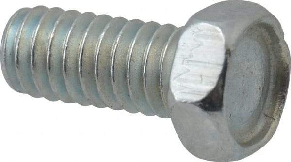 Value Collection - #8-32 UNC, 3/8" Length Under Head Hex Drive Machine Screw - Hex Head, Grade 2 Steel, Zinc-Plated Finish, Without Washer - Industrial Tool & Supply