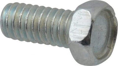 Value Collection - #8-32 UNC, 3/8" Length Under Head Hex Drive Machine Screw - Hex Head, Grade 2 Steel, Zinc-Plated Finish, Without Washer - Industrial Tool & Supply