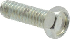 Value Collection - #8-32 UNC, 1/2" Length Under Head Hex Drive Machine Screw - Hex Head, Grade J82 Steel, Zinc-Plated Finish, Without Washer - Industrial Tool & Supply
