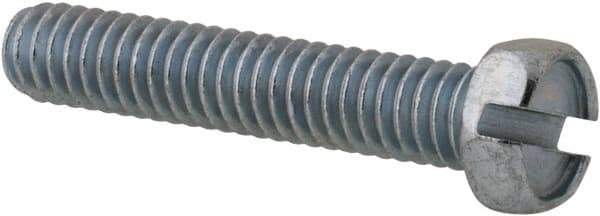Value Collection - #8-32 UNC, 7/8" Length Under Head Hex Drive Machine Screw - Hex Head, Grade 2 Steel, Zinc-Plated Finish, Without Washer - Industrial Tool & Supply