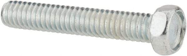 Value Collection - #8-32 UNC, 1" Length Under Head Hex Drive Machine Screw - Hex Head, Grade J82 Steel, Zinc-Plated Finish, Without Washer - Industrial Tool & Supply