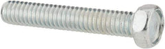 Value Collection - #8-32 UNC, 1" Length Under Head Hex Drive Machine Screw - Hex Head, Grade J82 Steel, Zinc-Plated Finish, Without Washer - Industrial Tool & Supply