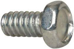 Value Collection - #10-24 UNC, 3/8" Length Under Head Hex Drive Machine Screw - Hex Head, Grade J82 Steel, Zinc-Plated Finish, Without Washer - Industrial Tool & Supply