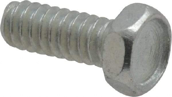 Value Collection - #10-24 UNC, 1/2" Length Under Head Hex Drive Machine Screw - Hex Head, Grade J82 Steel, Zinc-Plated Finish, Without Washer - Industrial Tool & Supply