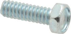 Value Collection - #10-24 UNC, 5/8" Length Under Head Hex Drive Machine Screw - Hex Head, Grade J82 Steel, Zinc-Plated Finish, Without Washer - Industrial Tool & Supply