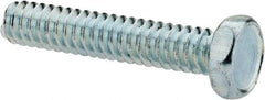 Value Collection - #10-24 UNC, 1" Length Under Head Hex Drive Machine Screw - Hex Head, Grade 2 Steel, Zinc-Plated Finish, Without Washer - Industrial Tool & Supply