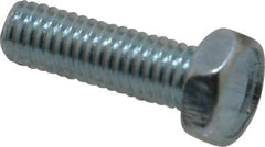 Value Collection - #10-32 UNF, 5/8" Length Under Head Hex Drive Machine Screw - Hex Head, Grade J82 Steel, Zinc-Plated Finish, Without Washer - Industrial Tool & Supply