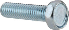 Value Collection - #10-32 UNF, 3/4" Length Under Head Hex Drive Machine Screw - Hex Head, Grade J82 Steel, Zinc-Plated Finish, Without Washer - Industrial Tool & Supply