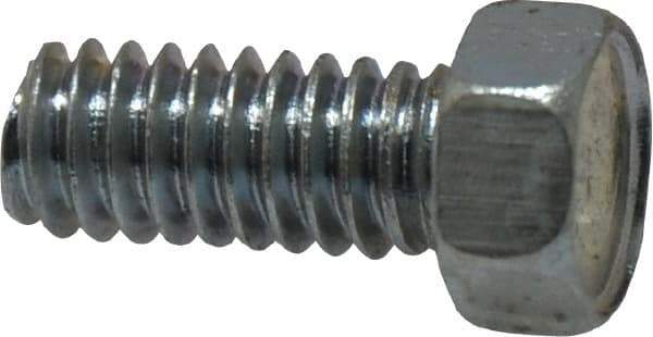 Value Collection - #12-24 UNC, 1/2" Length Under Head Hex Drive Machine Screw - Hex Head, Grade 2 Steel, Zinc-Plated Finish, Without Washer - Industrial Tool & Supply