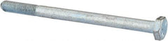 Made in USA - 1/4-28 UNF, 3-1/2" Length Under Head Hex Head Cap Screw - Partially Threaded, Grade 5 Steel, Zinc-Plated Finish, 7/16" Hex - Industrial Tool & Supply